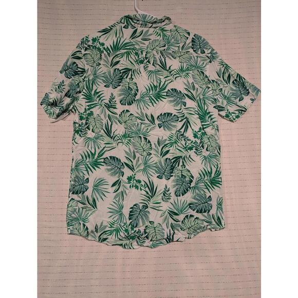 C&C California Tropical Leaf Print Short Sleeve Shirt Summer Men Medium Hawaiian - Picture 8 of 8